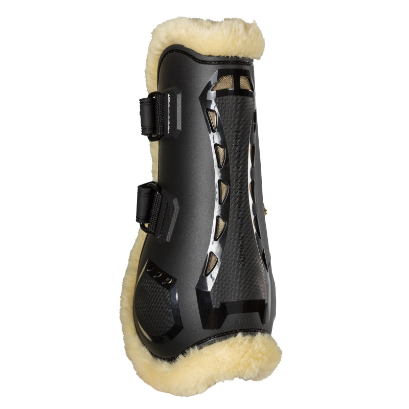 Back on Track Airflow Tendon Boots mit Kunstfell &ndash; Schwarz &ndash; S