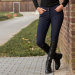 Back on Track Reithose Julia Grip Kniebesatz blau