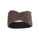 Back on Track Stirnband Nora Twist Wolle braun