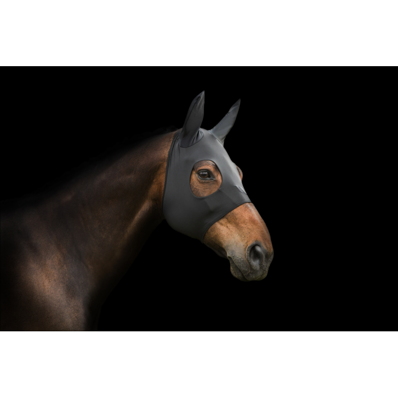 Back on Track Spirit Calming Maske mit Ohren &ndash; Schwarz &ndash; Full
