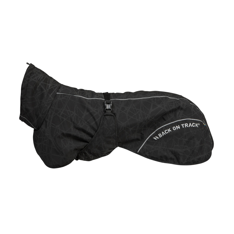 Back on Track BAY Hunde-Regenmantel, Niedriger Rutenansatz &ndash; Schwarz &ndash; 70