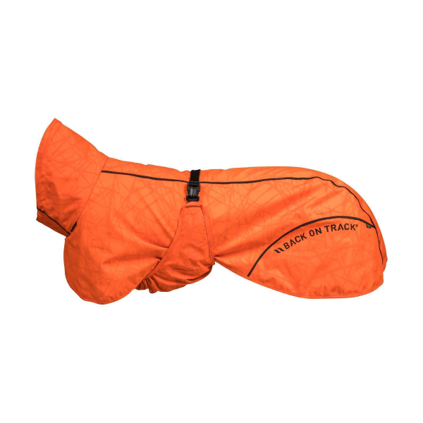 Back on Track BAY Hunde-Regenmantel, niedriger Rutenansatz orange