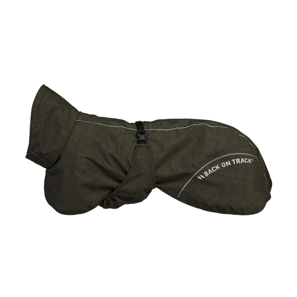 Back on Track BAY Hunde-Regenmantel, hoher Rutenansatz olivegrün 45 cm