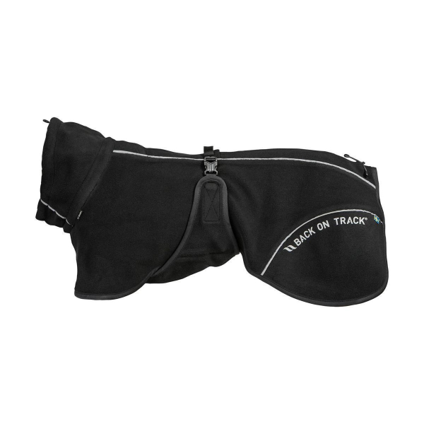 Back on Track BAY Fleece-Hundemantel, hoher Rutenansatz, schwarz 90 cm