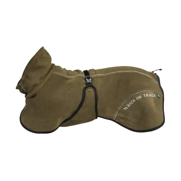 Back on Track BAY Fleece-Hundemantel, hoher Rutenansatz, olivgrün