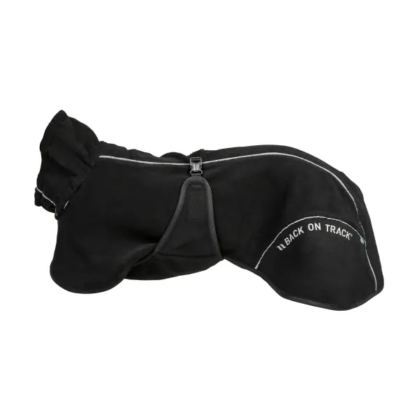 Back on Track BAY Fleece-Hundemantel, niedriger Rutenansatz, schwarz