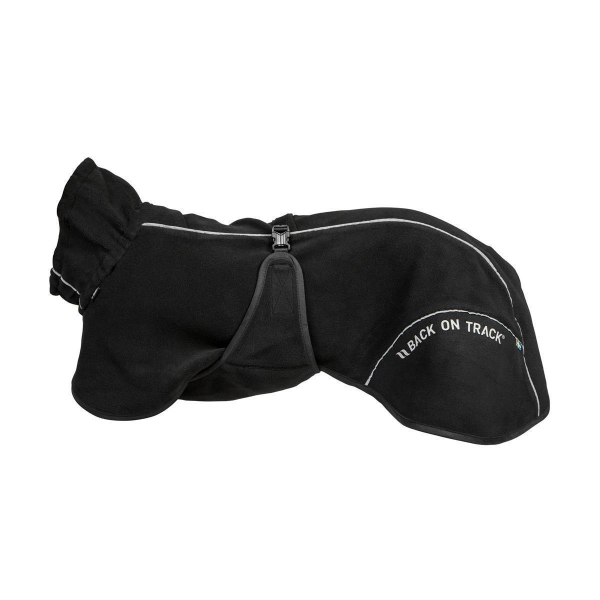 Back on Track BAY Fleece-Hundemantel, niedriger Rutenansatz, schwarz 85 cm