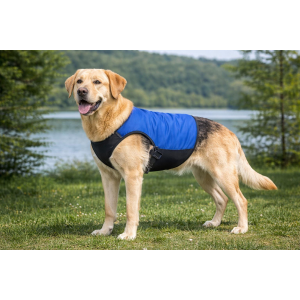 CaniCool Kühlweste für Hunde mit PCM Technologie – konstante Kühlung 21°C oder 29°C – wiederverwendbar, ohne Wasser – Hundekühlweste gegen Hitze