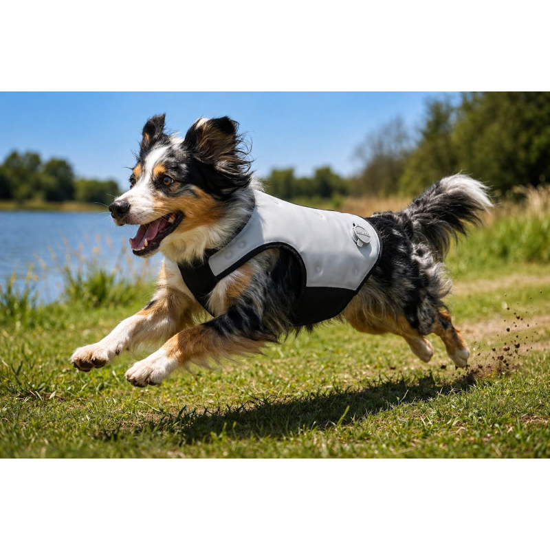 cani.cool DRY K&uuml;hlweste f&uuml;r Hunde &ndash; Verdunstungsk&uuml;hlung | bis zu 72 Stunden K&uuml;hlung | 100% trocken