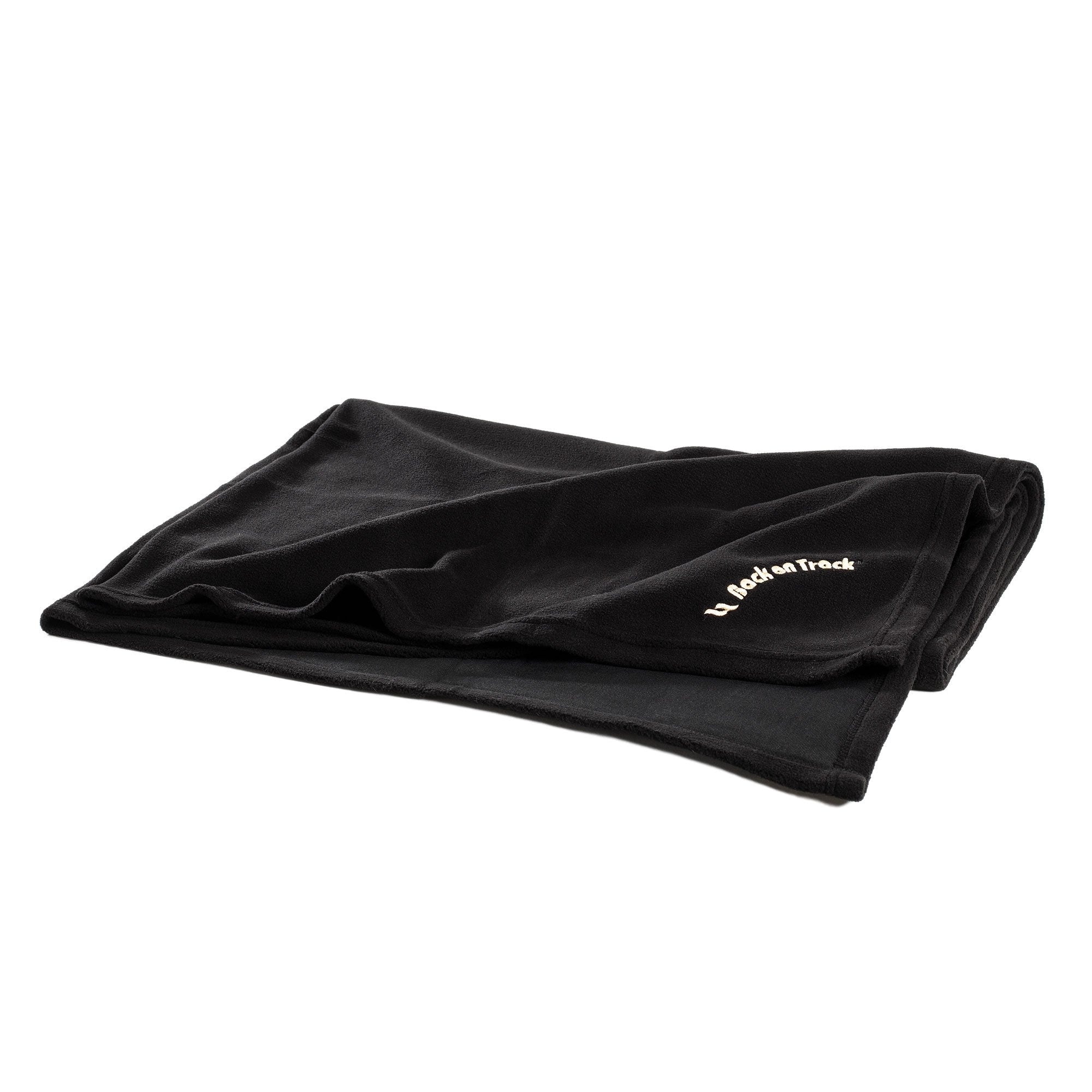 Schwarze Welltex-Fleecedecke, zusammengelegte Produktansicht