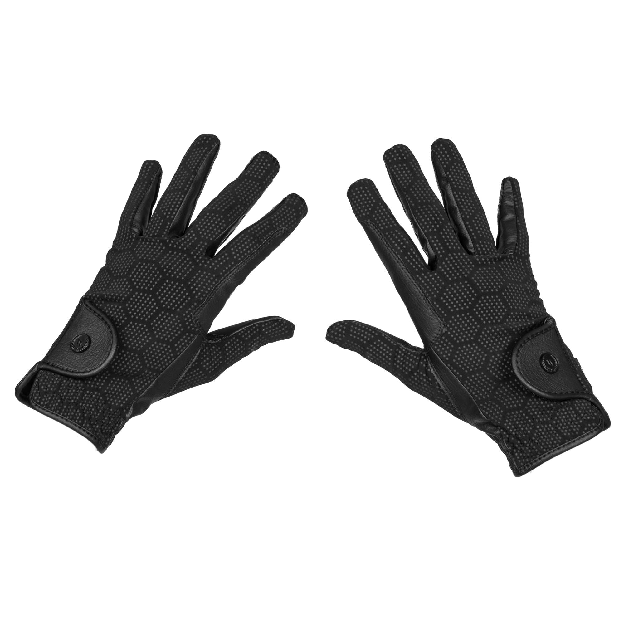 Schwarze Outline Grip Handschuhe mit Punktmuster