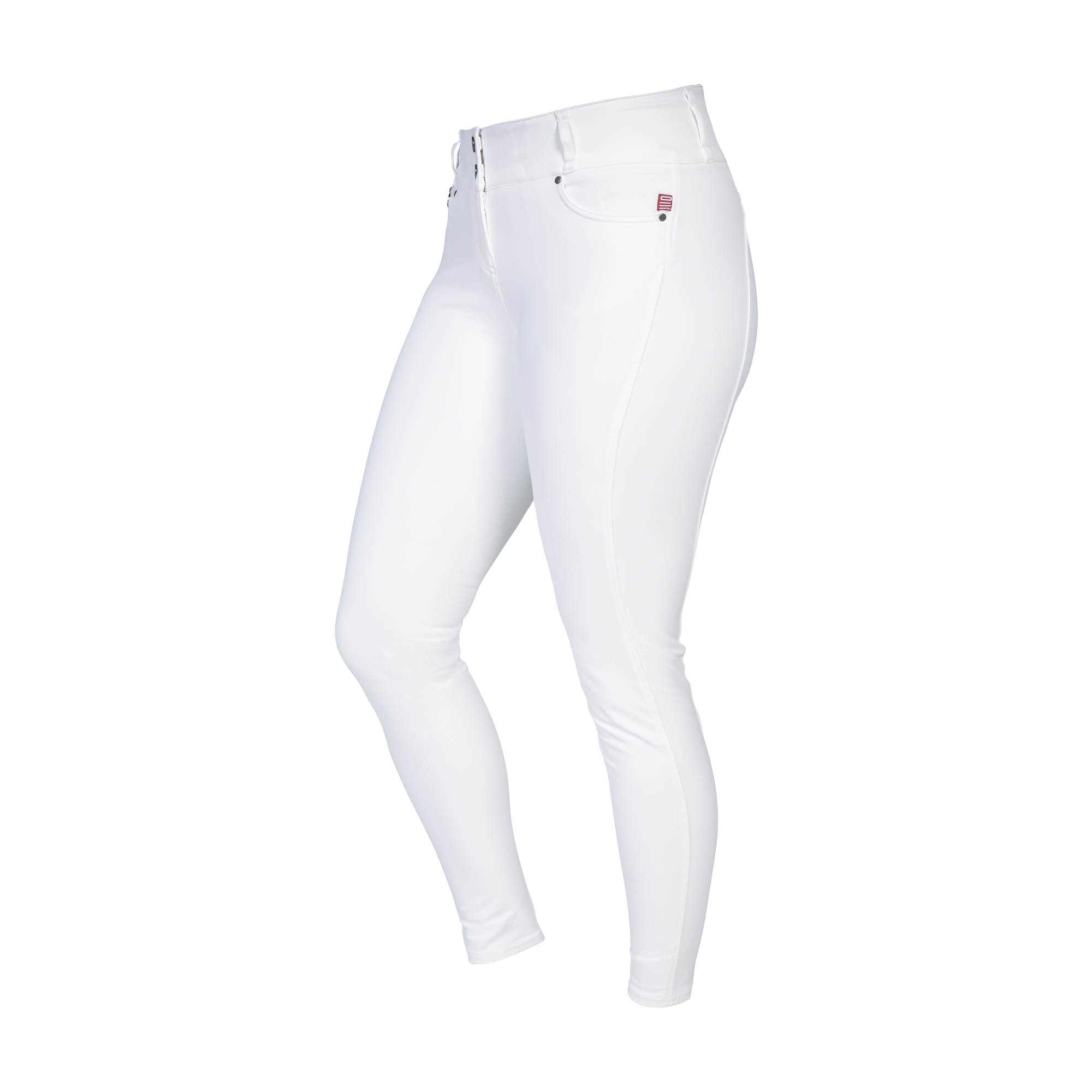 Back on Track Julia Damen-Reithose mit Vollbesatz in Weiß – Produktansicht