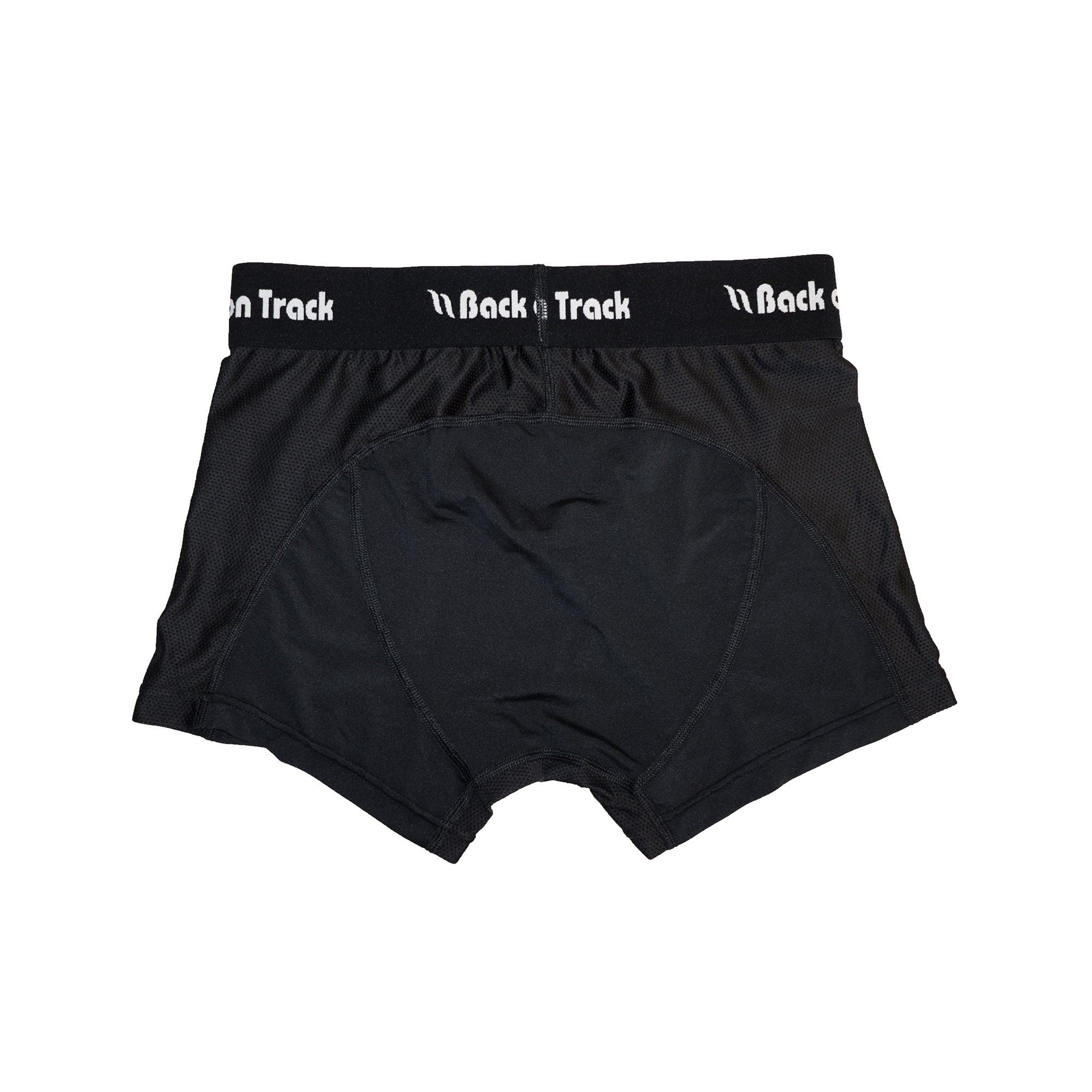MIKE Boxershorts in Schwarz, Rückansicht mit gebogener Naht