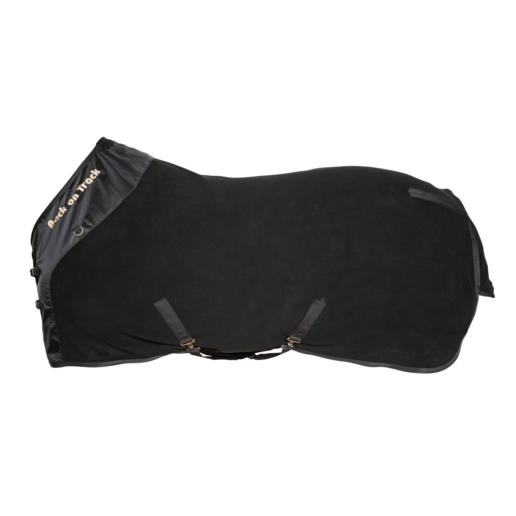 Fleecedecke Supreme mit D-Ringen 2141: schwarz seitenansicht