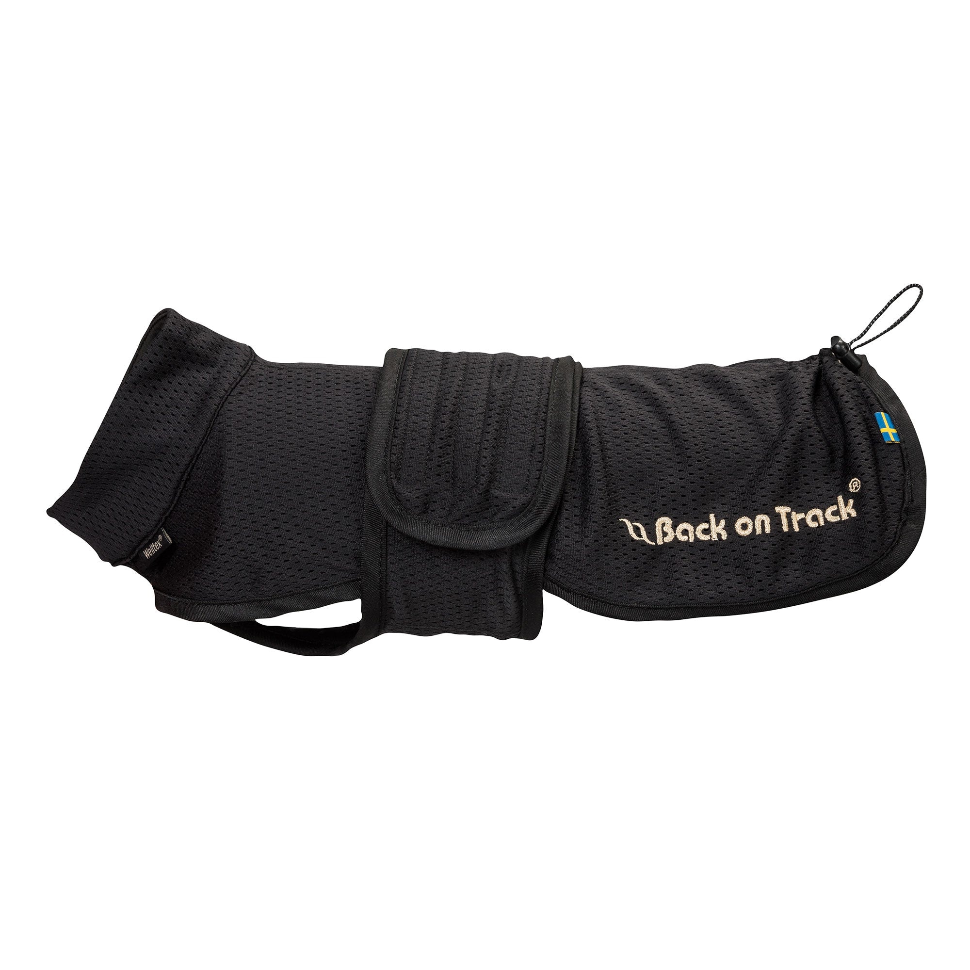 BUDDY Netzmantel lang 3219 in Schwarz, seitliche Produktansicht