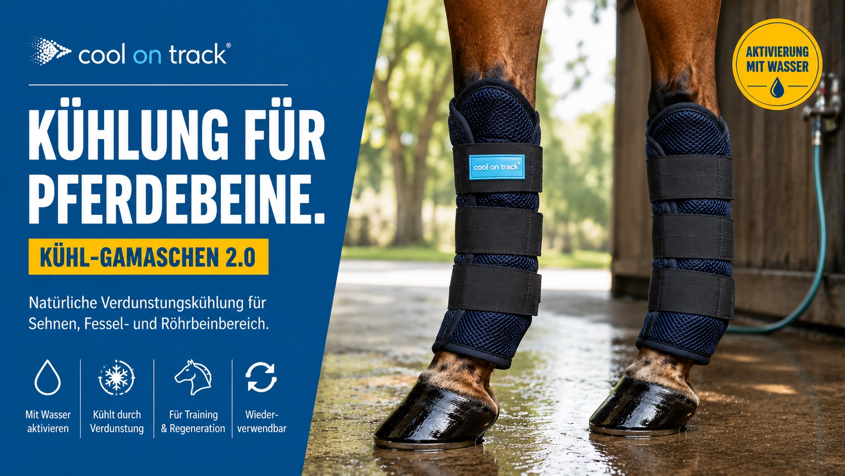 Cool on Track Kühl-Gamaschen 2.0 für Pferde